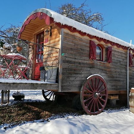 Roulotte Le Temps De Rever Bed & Breakfast Saint-Michel-sur-Meurthe Екстериор снимка